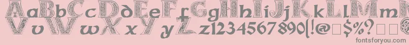 Celticmdフォントについての詳細 フォントCelticmd – ピンクの背景に灰色の文字