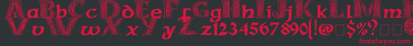 Celticmd Font – Red Fonts on Black Background