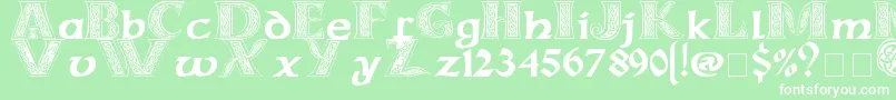 Celticmd Font – White Fonts on Green Background