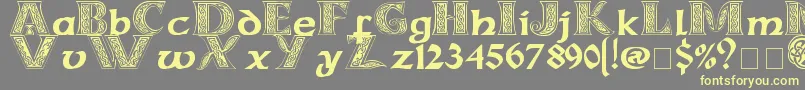 Celticmd Font – Yellow Fonts on Gray Background