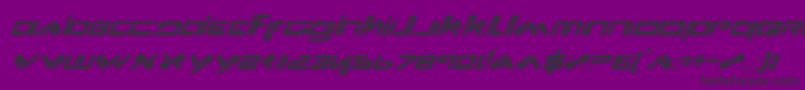 フォントXephi – 紫の背景に黒い文字