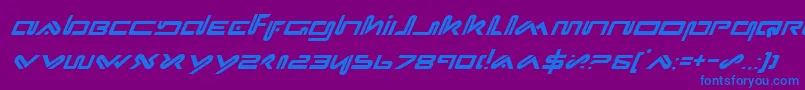 Xephi Font – Blue Fonts on Purple Background