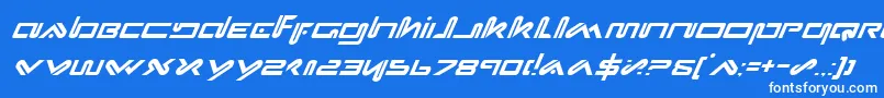 フォントXephi – 青い背景に白い文字