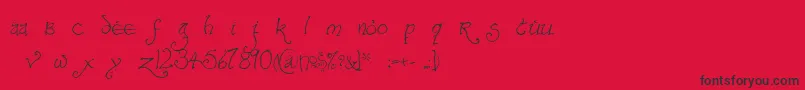 Bilboregular Font – Black Fonts on Red Background