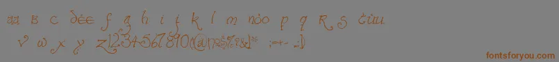 Bilboregular Font – Brown Fonts on Gray Background