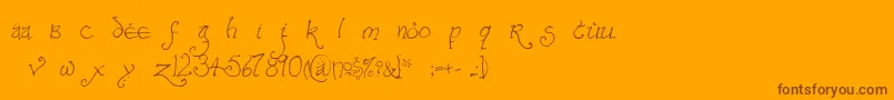 Bilboregular Font – Brown Fonts on Orange Background
