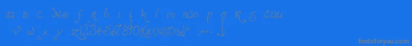 Bilboregular Font – Gray Fonts on Blue Background
