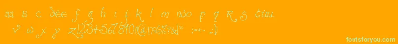 Bilboregular Font – Green Fonts on Orange Background