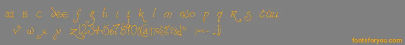 Bilboregular Font – Orange Fonts on Gray Background