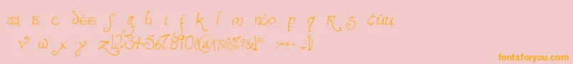 Bilboregular Font – Orange Fonts on Pink Background