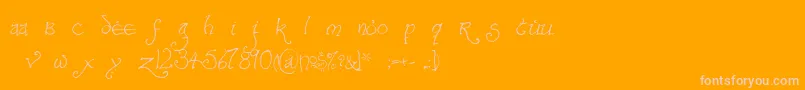 Bilboregular Font – Pink Fonts on Orange Background