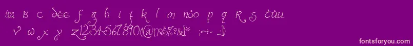 Bilboregular Font – Pink Fonts on Purple Background