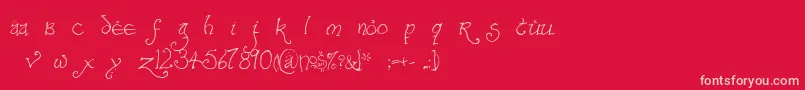 Bilboregular Font – Pink Fonts on Red Background