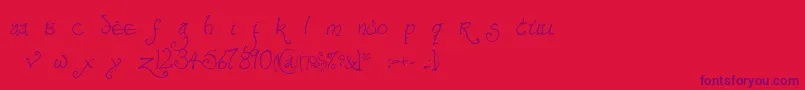 Bilboregular Font – Purple Fonts on Red Background