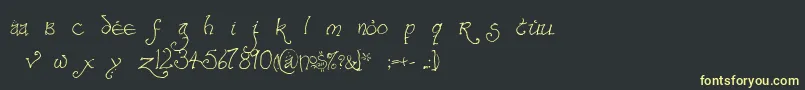 Bilboregular Font – Yellow Fonts on Black Background