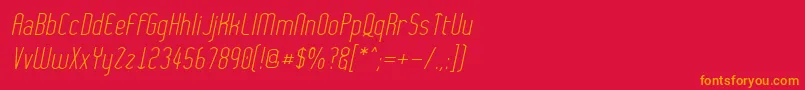 Wytherob Font – Orange Fonts on Red Background