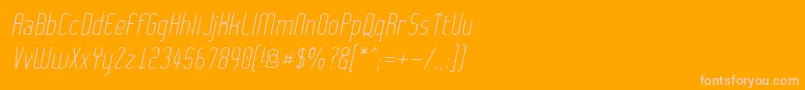 フォントWytherob – オレンジの背景にピンクのフォント