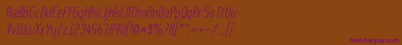 Шрифт Wytherob – фиолетовые шрифты на коричневом фоне
