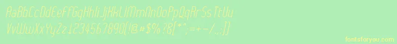 Wytherob Font – Yellow Fonts on Green Background