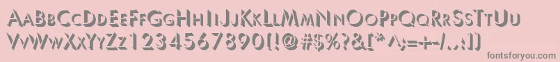 UltrashadowRegular-Schriftart – Graue Schriften auf rosa Hintergrund