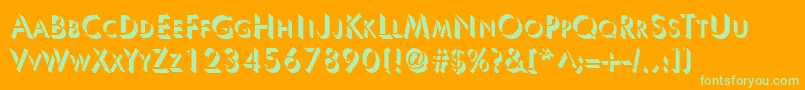 Police UltrashadowRegular – polices vertes sur fond orange