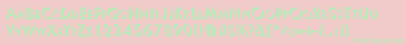 fuente UltrashadowRegular – Fuentes Verdes Sobre Fondo Rosa