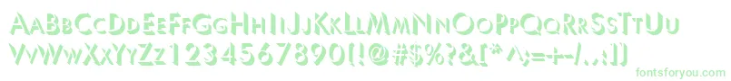 UltrashadowRegular-Schriftart – Grüne Schriften auf weißem Hintergrund