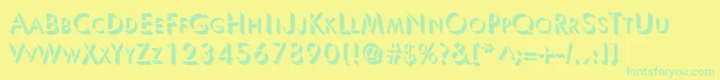 UltrashadowRegular Font – Green Fonts on Yellow Background