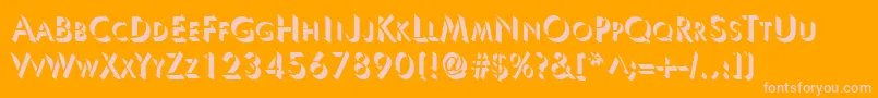 Шрифт UltrashadowRegular – розовые шрифты на оранжевом фоне