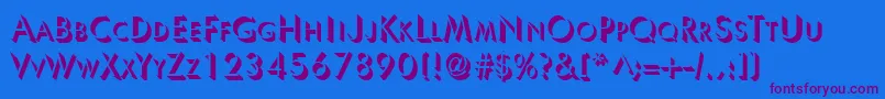 UltrashadowRegular Font – Purple Fonts on Blue Background