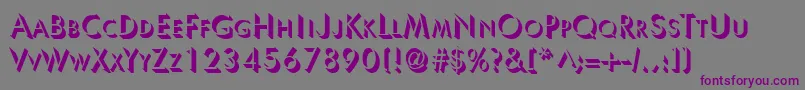 Шрифт UltrashadowRegular – фиолетовые шрифты на сером фоне