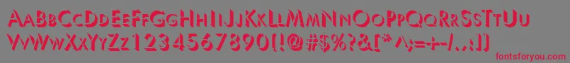 UltrashadowRegular Font – Red Fonts on Gray Background