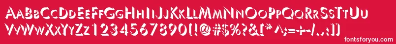 UltrashadowRegular Font – White Fonts on Red Background
