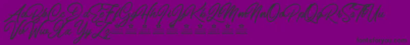 CarolinaMountainsPersonalUse Font – Black Fonts on Purple Background