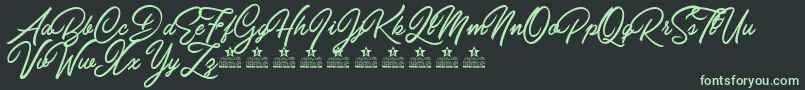 CarolinaMountainsPersonalUse Font – Green Fonts on Black Background