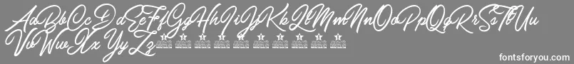 CarolinaMountainsPersonalUse Font – White Fonts on Gray Background