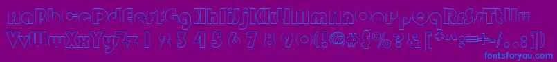 ChanceRegular Font – Blue Fonts on Purple Background