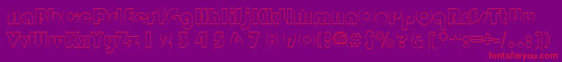 ChanceRegular Font – Red Fonts on Purple Background