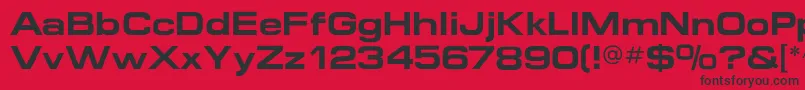 MicroextendflfBold Font – Black Fonts on Red Background