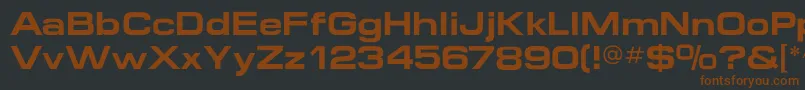 MicroextendflfBold Font – Brown Fonts on Black Background