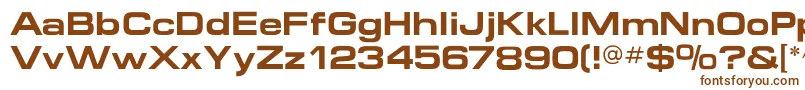 MicroextendflfBold Font – Brown Fonts on White Background