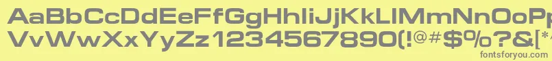 MicroextendflfBold Font – Gray Fonts on Yellow Background