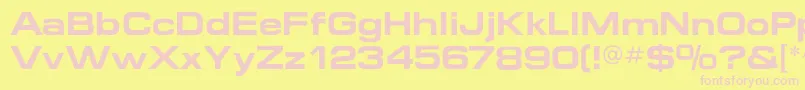 MicroextendflfBold Font – Pink Fonts on Yellow Background