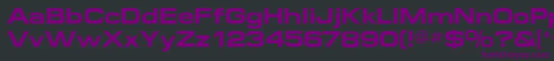 MicroextendflfBold Font – Purple Fonts on Black Background