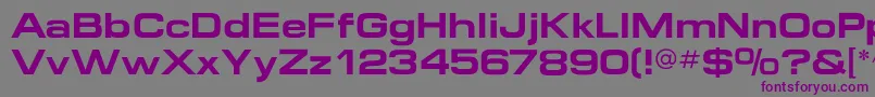 MicroextendflfBold Font – Purple Fonts on Gray Background