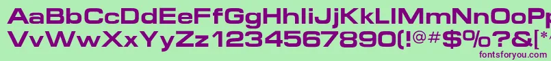 MicroextendflfBold Font – Purple Fonts on Green Background