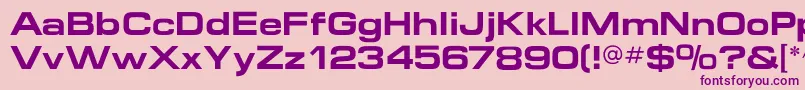 MicroextendflfBold Font – Purple Fonts on Pink Background