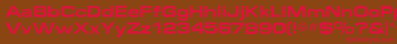 MicroextendflfBold Font – Red Fonts on Brown Background