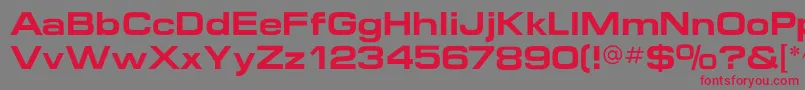 MicroextendflfBold Font – Red Fonts on Gray Background