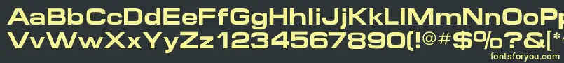 MicroextendflfBold Font – Yellow Fonts on Black Background